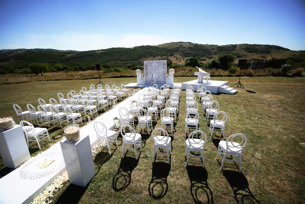 Outdoor ceremony at Thaba Eco Hotel with seating
