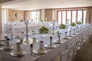 Tswana Hall at Thaba Eco Hotel with decorative seating