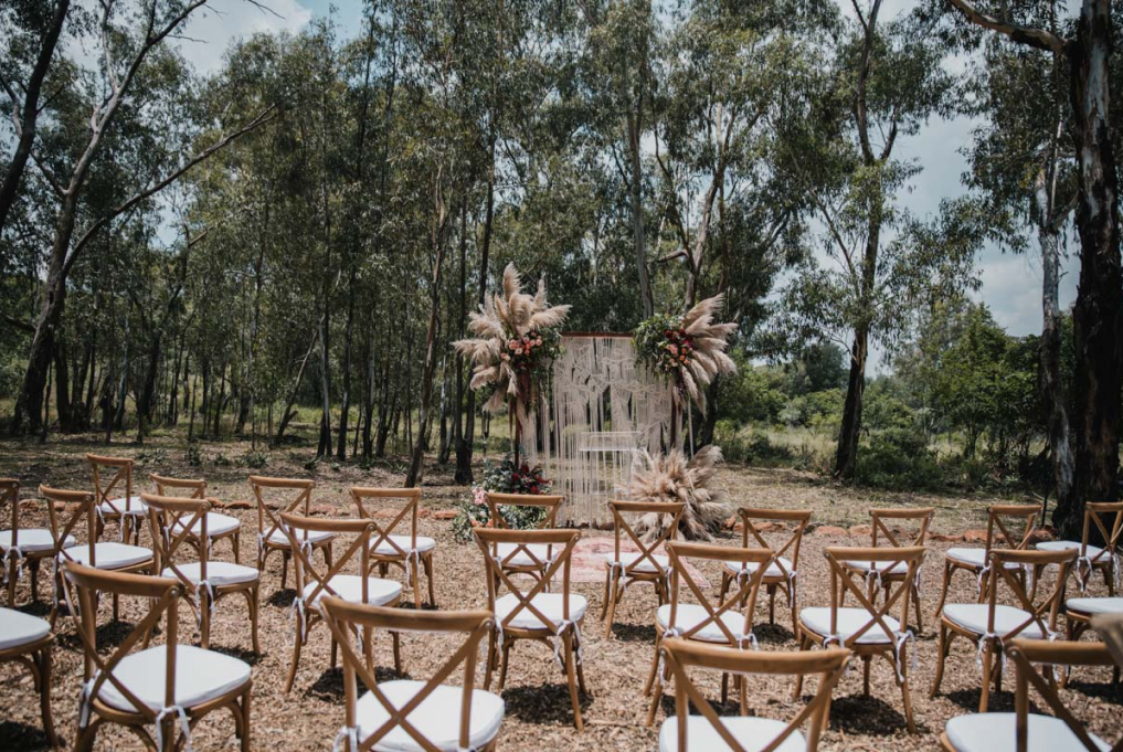 Outdoor ceremony at Thaba Eco Hotel with seating